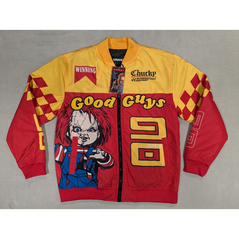 Chucky Childs Play Jacket Mens Large New Horror Halloween Movie Varsity Coat